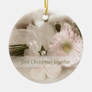 Adorno De Cerámica Primera Navidad juntos - Boda