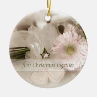 Adorno De Cerámica Primera Navidad juntos - Boda