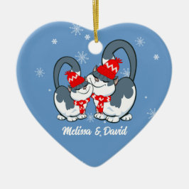 Adorno De Cerámica Primera Navidad Juntos. Navidades personalizados