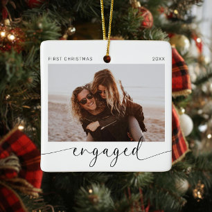 Adorno De Cerámica Primera Navidad Keepsake comprometido