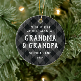 Adorno De Cerámica Primera Navidad, los abuelos sacan fotos rusas