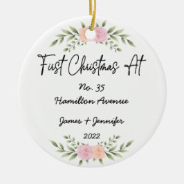 Adorno De Cerámica Primera Navidad minimalista en la dirección de la 