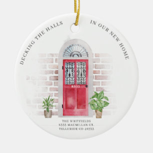 Adorno De Cerámica Primera Navidad Nueva Casa Familiar Decorando Nuev