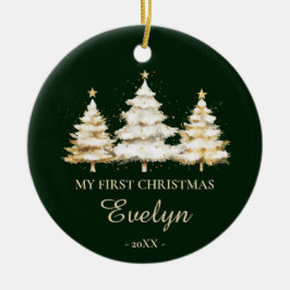 Adorno De Cerámica Primera Navidad Personalizada del Bebé