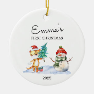 Adorno De Cerámica Primera Navidad personalizada del bebé, regalo de
