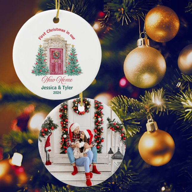 Adorno De Cerámica Primera Navidad personalizada en casa nueva (Subido por el creador)
