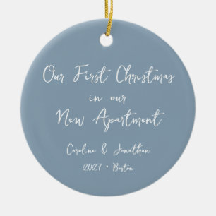 Adorno De Cerámica Primera Navidad Personalizada en Nuevo Apartamento