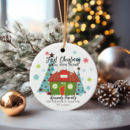 Adorno De Cerámica Primera Navidad personalizada en un nuevo hogar
