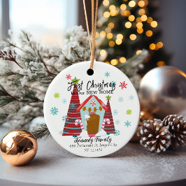 Adorno De Cerámica Primera Navidad personalizada en un nuevo hogar