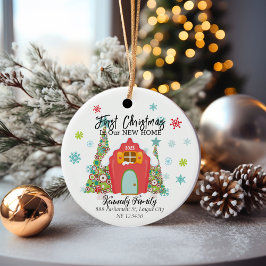 Adorno De Cerámica Primera Navidad personalizada en un nuevo hogar