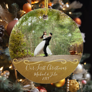 Adorno De Cerámica Primera Navidad Regalo Personalizado para Pareja