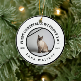Adorno De Cerámica Primera Navidad Sin Ti Memorial de Mascotas
