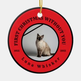 Adorno De Cerámica Primera Navidad Sin Ti Memorial de Mascotas