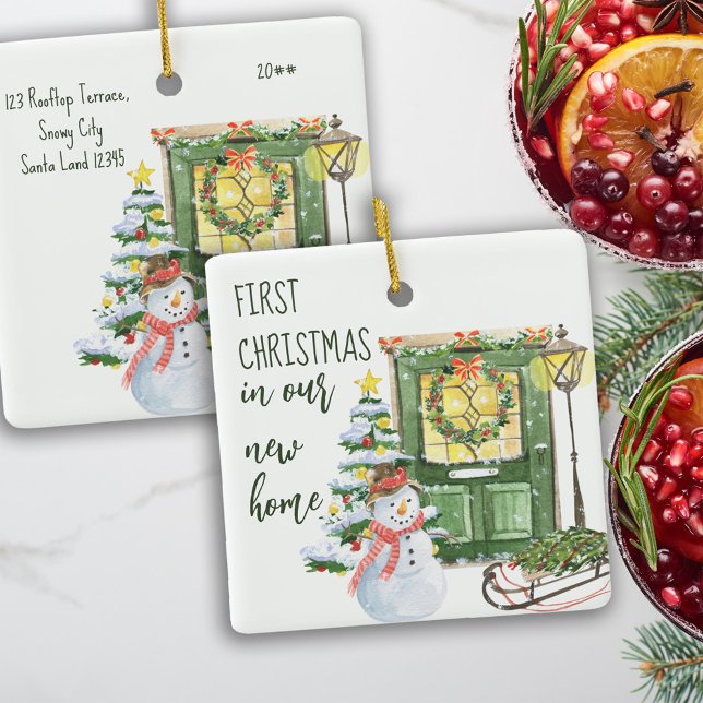 Adorno De Cerámica Primera puerta de la fiesta navideña en casa (Subido por el creador)