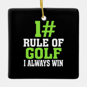 Adorno De Cerámica Primera Regla De Golf