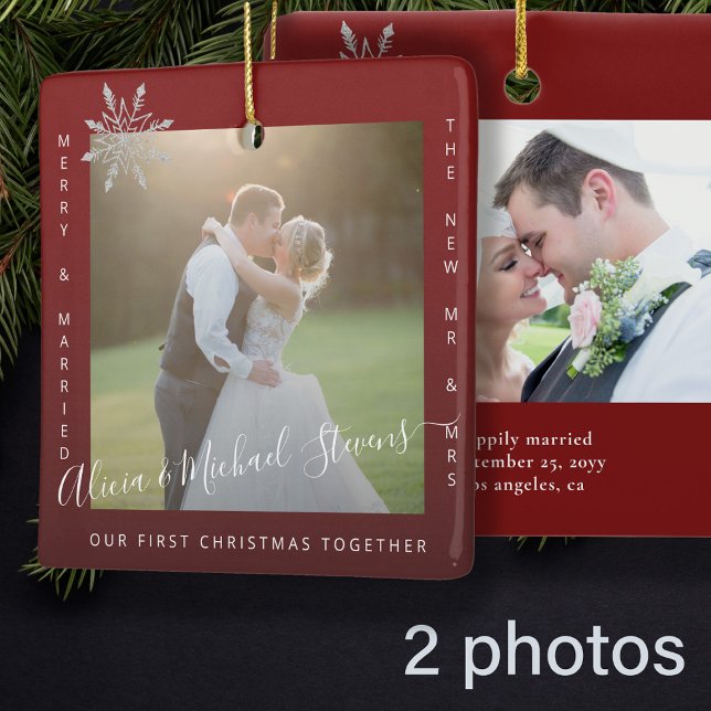 Adorno De Cerámica Primeras fotos de Navidad 2 de Mr. y Mrs. (Subido por el creador)