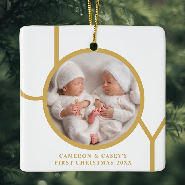 Adorno De Cerámica Primeras fotos navideñas de gemelos (Subido por el creador)