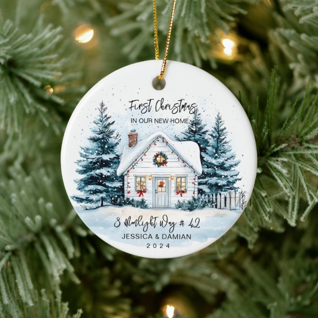 ADORNO DE CERÁMICA PRIMERAS NAVIDAD EN NUESTRO NUEVO HOGAR (Árbol)