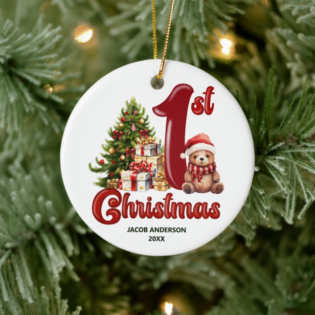 Adorno De Cerámica Primeras Navidades (Árbol)