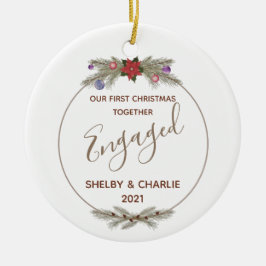 Adorno De Cerámica Primeras Navidades comprometidas con la guerra de 