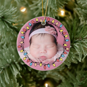 Adorno De Cerámica Primeras navidades del bebé lindo