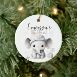 Adorno De Cerámica Primeras Navidades del bebé personalizado