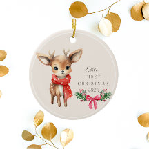 Primeras Navidades del Deer Cute Personalizado