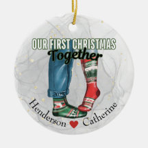 Primeras Navidades juntas y parejas en calcetines