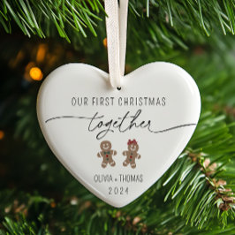 Adorno De Cerámica Primeras Navidades Juntos Foto