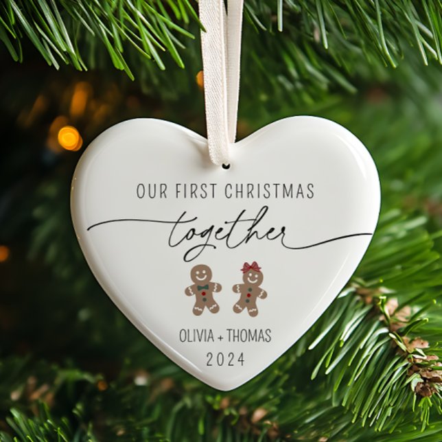 Adorno De Cerámica Primeras Navidades Juntos Foto (Subido por el creador)