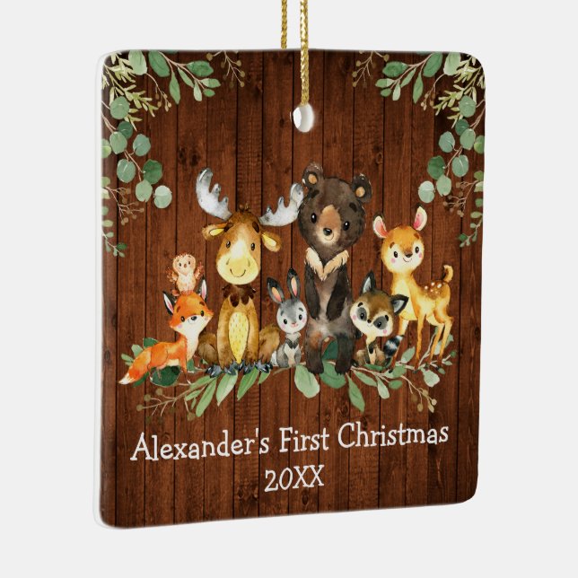 Adorno De Cerámica Primeras Navidades Rústicas Animales FOTOGRAFÍA (Derecha)