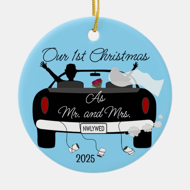 Adorno De Cerámica Primeras novias navideñas (Frente)