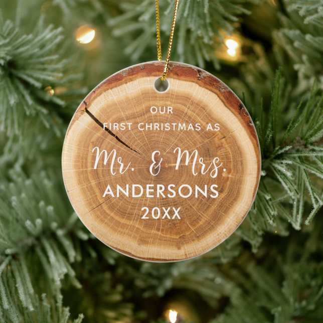 Adorno De Cerámica Primerísima Fiesta De Madera Rústica Primera Navid (Árbol)