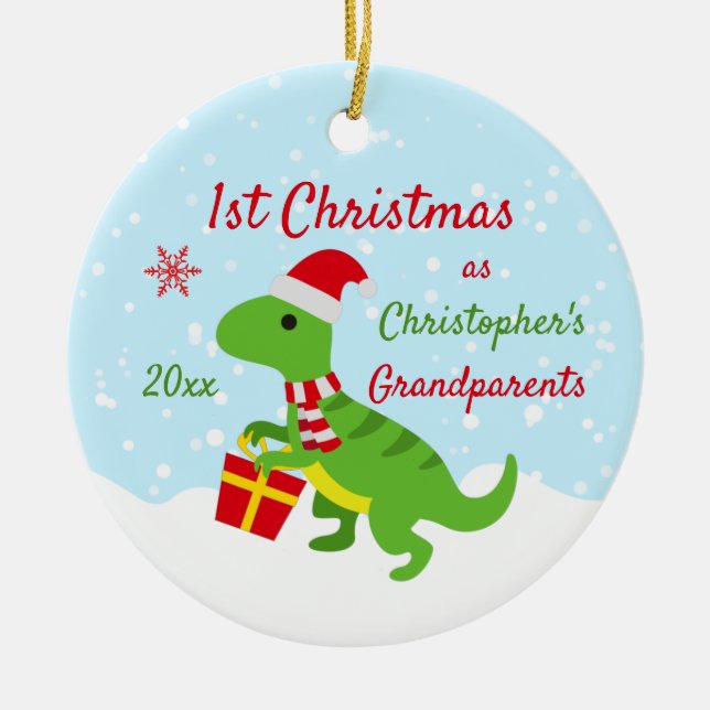 Adorno De Cerámica Primeros abuelos de los dinosaurios T-Rex (Frente)