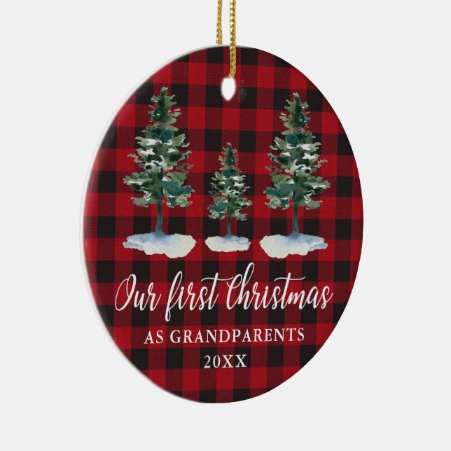 Adorno De Cerámica Primeros abuelos de Navidad devuelven la foto (Derecha)
