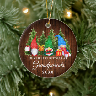 Adorno De Cerámica Primeros abuelos de Navidad ganan árboles maderero