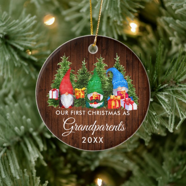 Adorno De Cerámica Primeros abuelos de Navidad ganan árboles maderero (Árbol)