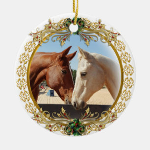Adorno De Cerámica Primeros caballos de Navidad