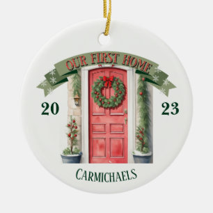 Adorno De Cerámica Primeros Navidades del hogar personalizados por la
