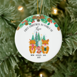 Adorno De Cerámica Primeros renos navideños personalizados