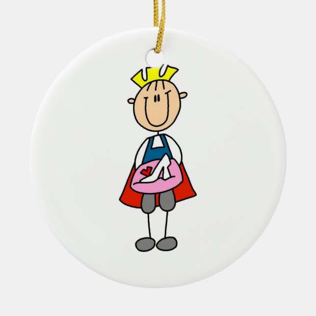 Adorno De Cerámica Prince con zapatilla de cristal (Frente)