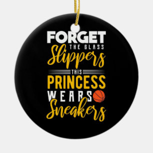Adorno De Cerámica Princesa de baloncesto lleva zapatillas
