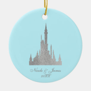 Adorno De Cerámica Princesa de cuento de hadas personalizada Silver &