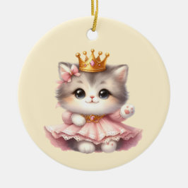 Adorno De Cerámica Princesa de gatito suave