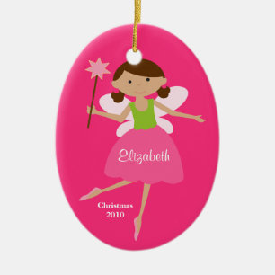 Adorno De Cerámica Princesa de hadas Christmas Ornament