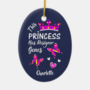 Adorno De Cerámica Princesa de síndrome de Down Personalizada
