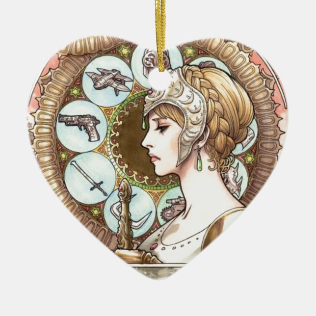 Adorno De Cerámica Princesa del guerrero (Frente)