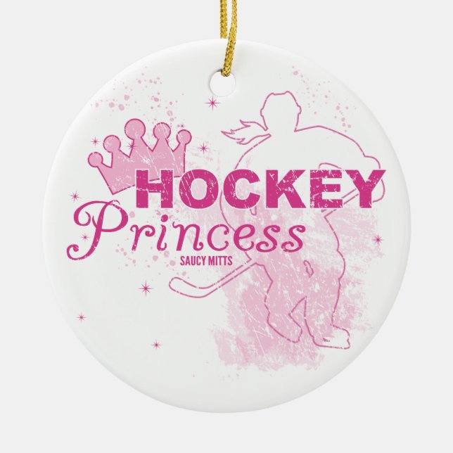 Adorno De Cerámica Princesa del hockey (Frente)