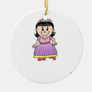 Adorno De Cerámica Princesa Futura - Púrpura