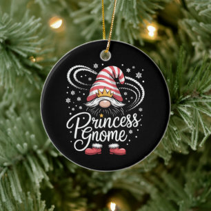 Adorno De Cerámica Princesa Gnome Gnomos Familiares Divertidos Navida